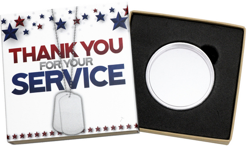 SilverTowne Natural Kraft Paper Gift Box Thank You Military Service Box Sleeve - Product Packaging